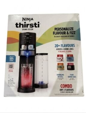NEW Ninja Thirsti Carbonated Beverage Machine